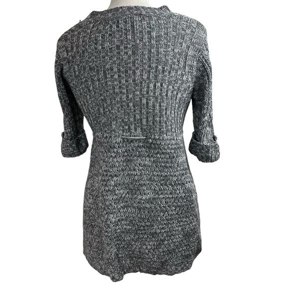 DEREK HEART Maternity Short Sleeve Dark Grey Sweater Size Large - Picture 4 of 8